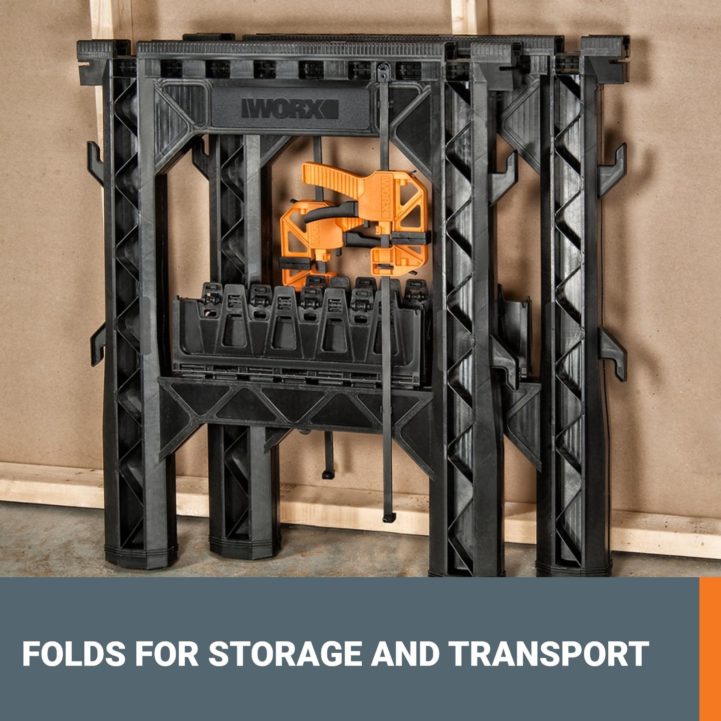 Worx WX065 Clamping Sawhorses with Bar Clamps