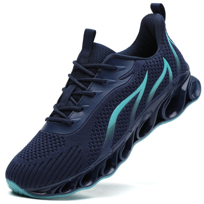 wanhee Running Shoes for Men Sneakers Blue Size 9.5 Athletic Jogging Tennis Walking Shoes Breathable Fashion Gym Runner Trail Workout Shoes