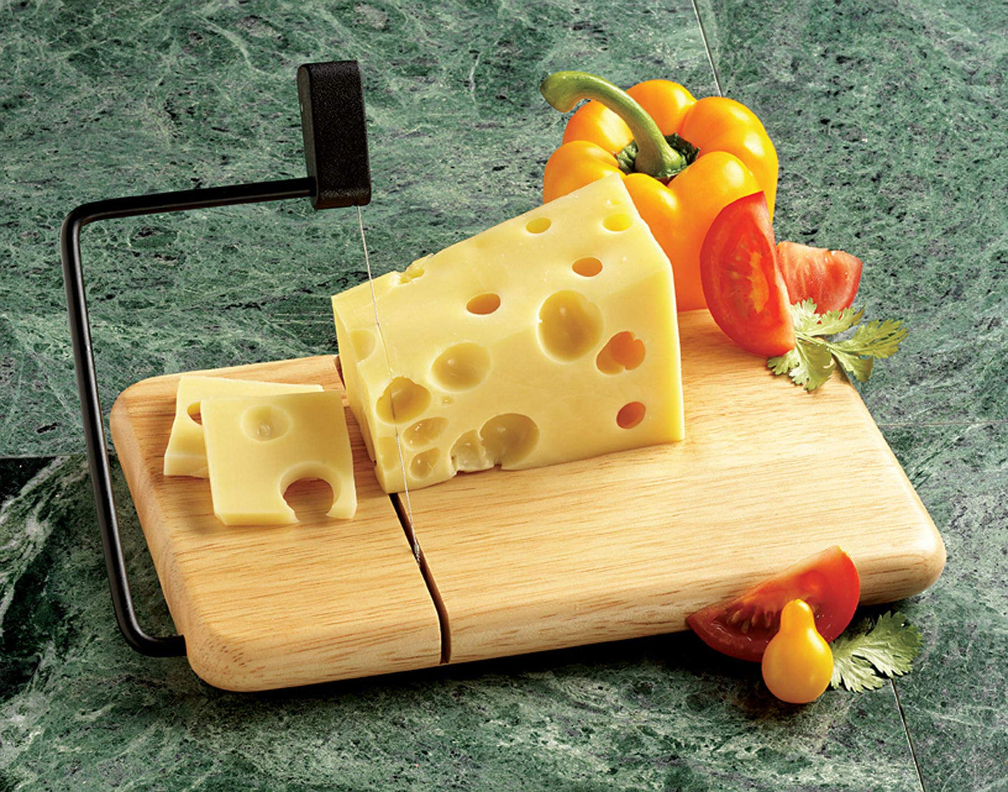 Prodyne Thick Beechwood Cheese Slicer, 9 ½" x 6" x ⅞"