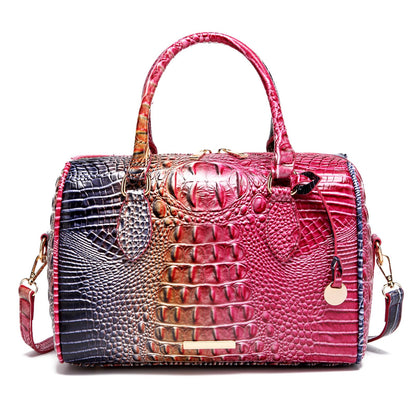 Makcr Joacbv Top-Handle Crocodile Purses For Women Crossbody Leather Bags Trendy Large Capacity Tote with Shoulder Strap