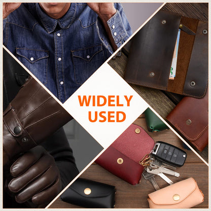 Alritz 120 Set Leather Snap Fasteners Kit, 12.5mm Metal Button Snaps Press Studs with 4 Setter Tools, 6 Colors Leather Snaps for Clothes, Jackets, Jeans Wears, Bracelets, Bags