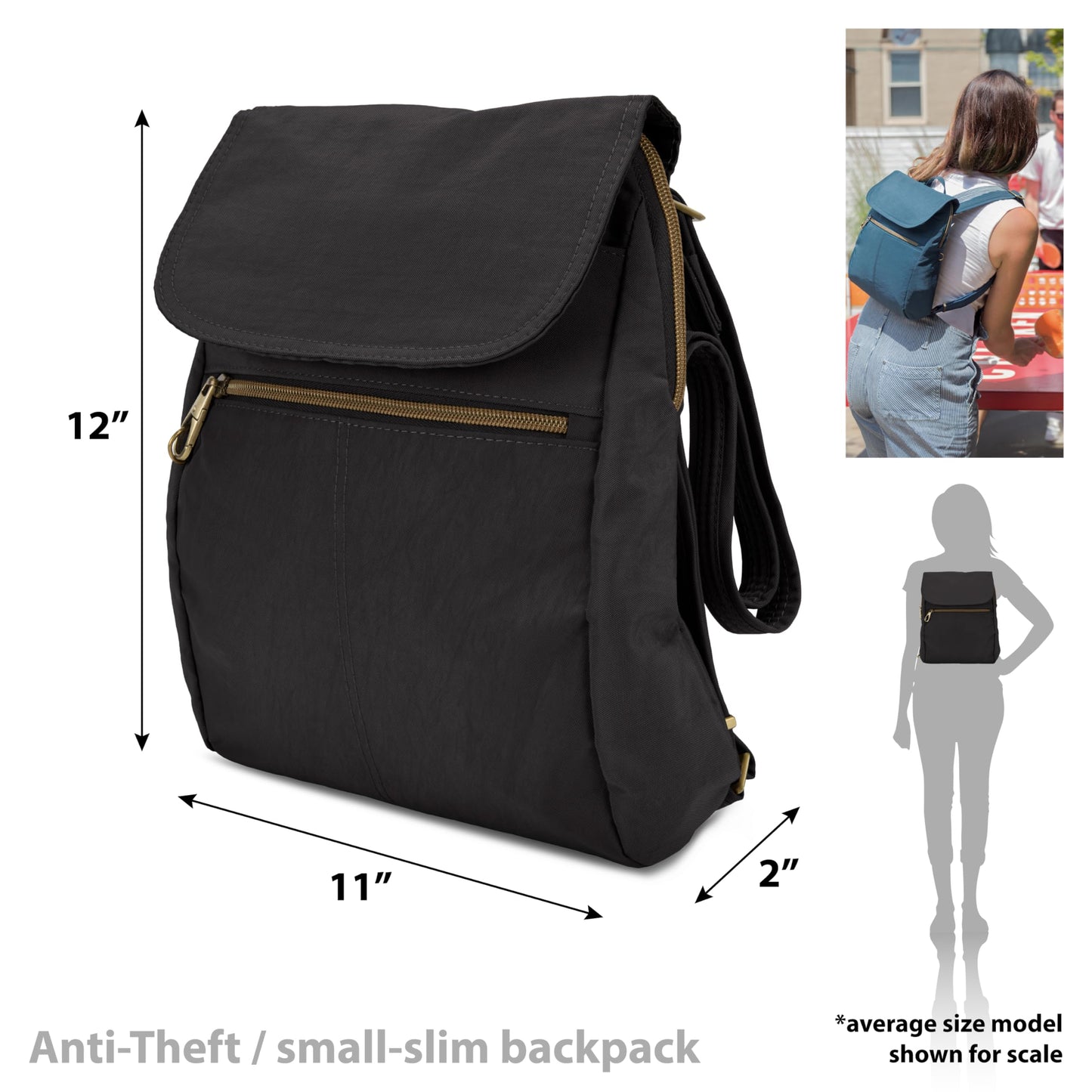 Travelon Anti-Theft Signature Slim Backpack