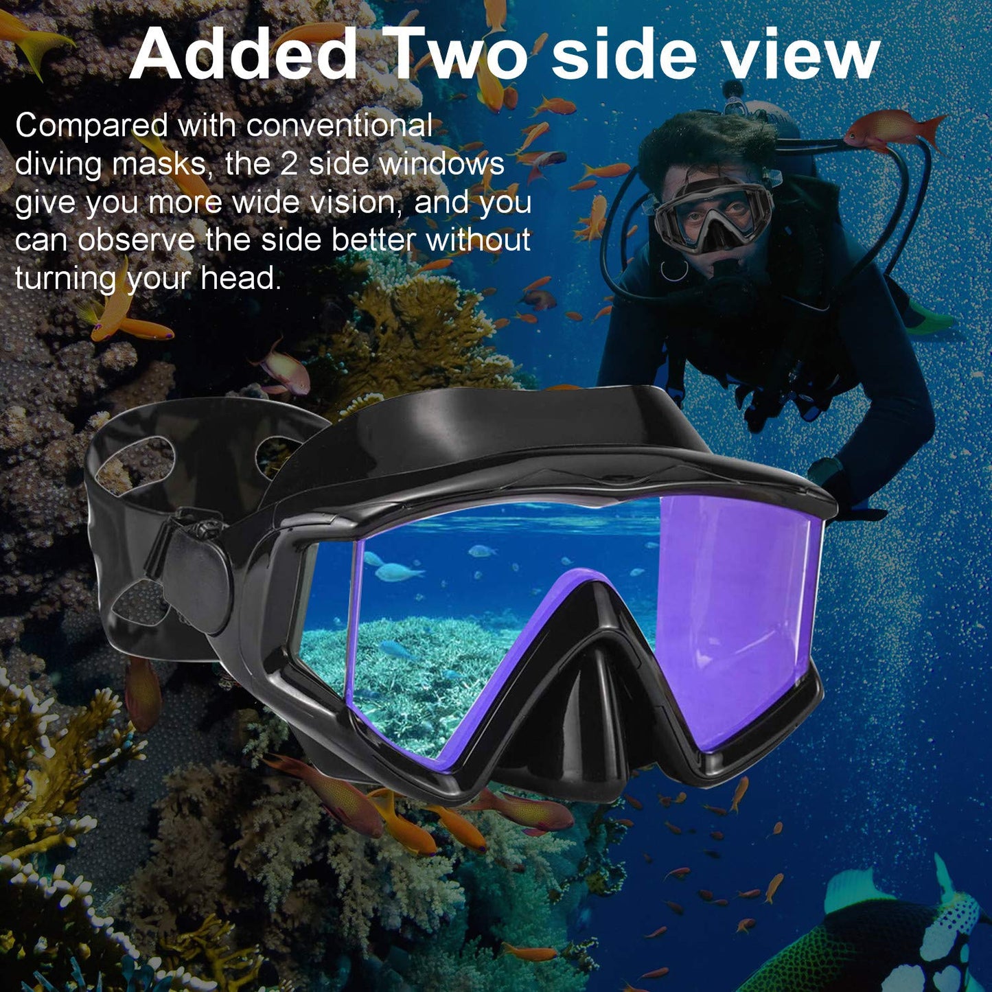 Diving mask Anti-Fog Swimming Snorkel mask Suitable for Adults Scuba Dive Swim Snorkeling Goggles Masks