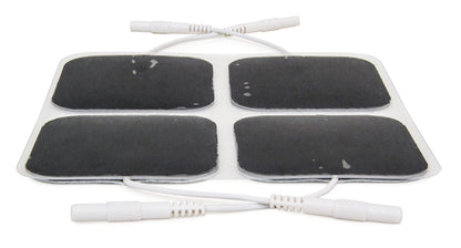 reserv 2" x 2" Premium Re-Usable Self Adhesive Electrode Pads for TENS/EMS Unit, Fabric Backed Pads with Premium Gel (Latex Free) (4 Pack (160 electrodes)