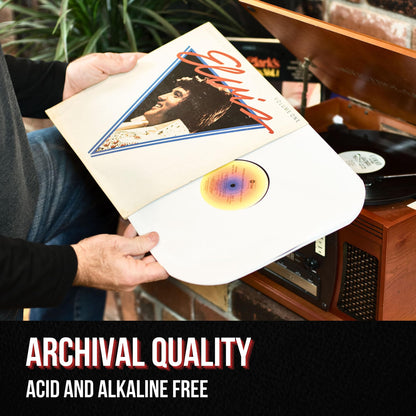 Vinyl Fever Inner Record Sleeves - Heavyweight Acid Free Paper with Rounded Corners for LP Records Storage (25 Pack)
