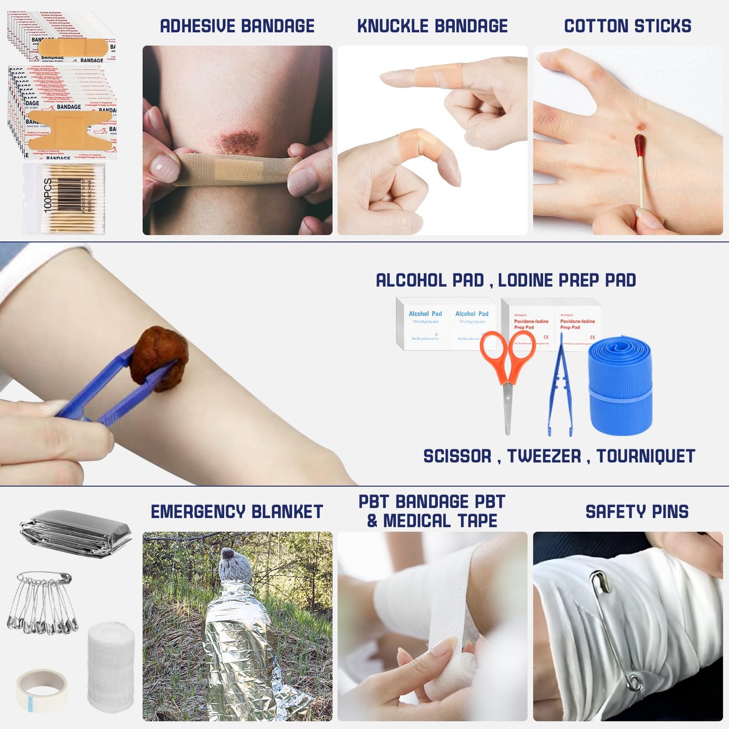 Survival Kits, 149Pcs Survival Gear First Aid Kit IFAK with Molle System Essential Camping Gear Emergency Medical Supplies for Car Fishing Hunting Outdoor Adventure, Camping Essentials