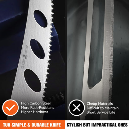 TUO Cheese Knife, Tomato Knife 5.5" Serrated Blade, High Carbon German Steel, Mutil-Use Non Stick Design, Pakkawood Handle - Fiery Phoenix Series