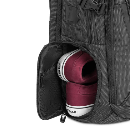 SwissGear Travel Tech Elite Laptop Backpack – Fits Laptops up to 16” – ScanSmart TSA-Friendly Backpack with USB Port, Shoe Compartment & Organizer Pockets – Black Dot