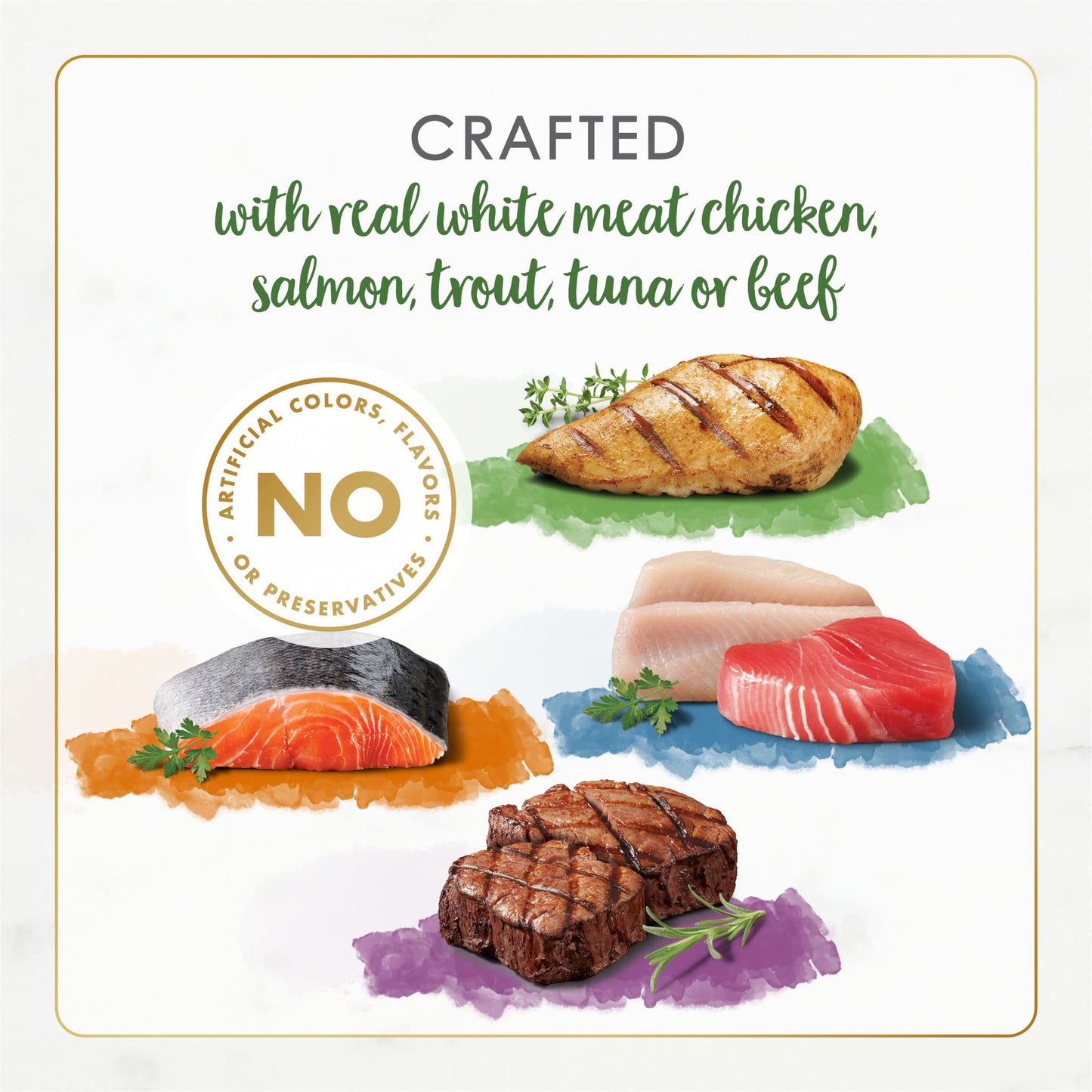 Purina Fancy Feast Grain Free Wet Cat Food Pate Variety Pack Gourmet Naturals–Beef, Chicken, Salmon, Trout and Tuna - (2 Packs of 12) 3 oz. Cans