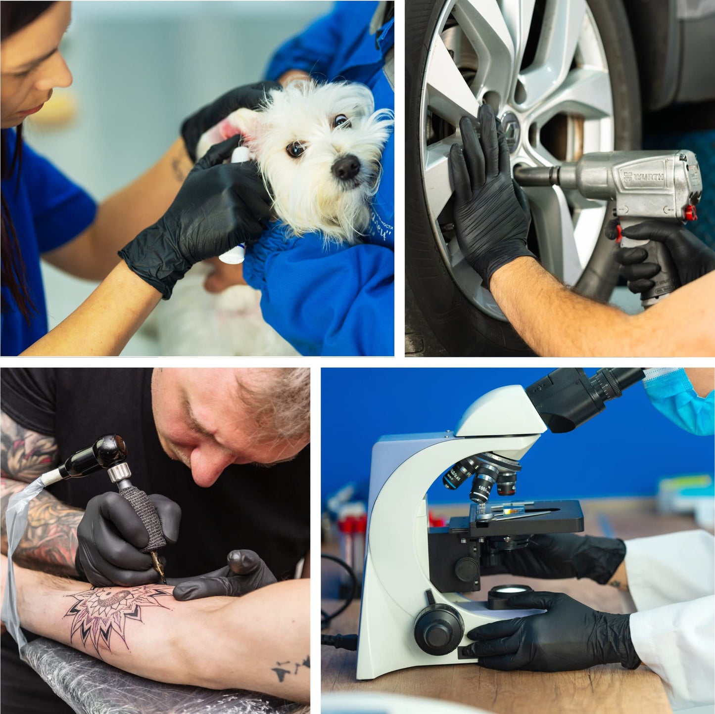 Raxwell Latex Free Disposable Gloves - 4.5 Mil Black Nitrile Gloves - 100 Count Non Latex, Powder Free - Food Grade & Safe - For Labs, Kitchens, Mechanics, Cleaning & More