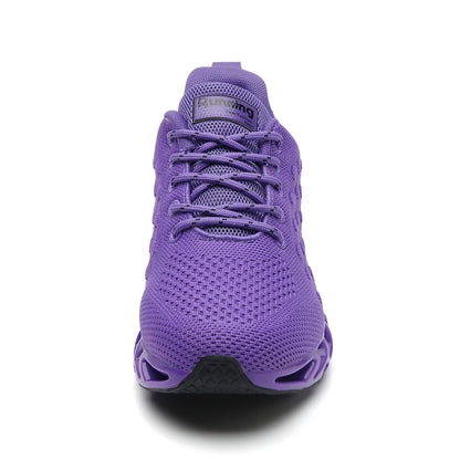 Running Sneakers for Womens Sport Shoes Purple Size 9 Lace up Athletic Tennis Walking Shoe Runner Gym Workout Jogging Sneaker
