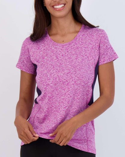 Real Essentials 5 Pack: Women's Short Sleeve T-Shirts Workout Tops Fitness Pilates Gym Activewear Athletic (Plus Available), Set 4, M, Pack of 5