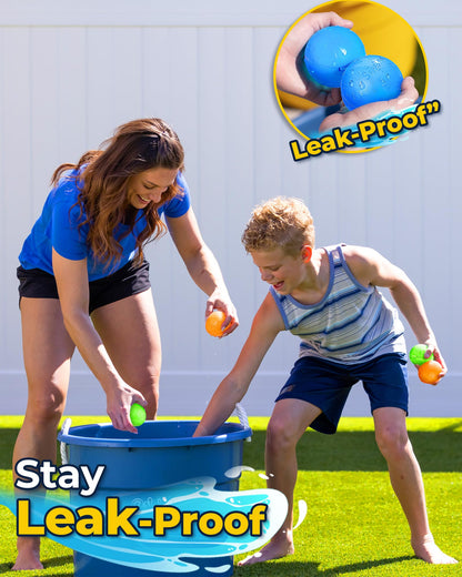 SOPPYCID Magnetic Reusable Water Balloons for Kids, Refillable Water Balls Quick Fill for Pool, Outdoor Games for Beach, Summer Toys for Kids 4-10 (10Pack)