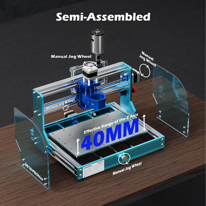 SainSmart Genmitsu 3018-PROVer V2 CNC Router Machine for Beginner, Mini Milling Engraver Kit with Z-Probe, Limit Switches, E-Stop, Ideal for Wood, Acrylic, MDF, Plastic (Without Offline Controller)