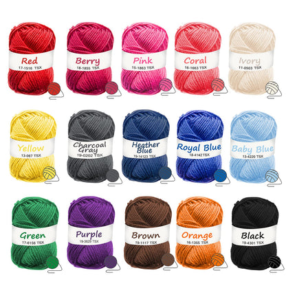 Crochet Kit for Beginners Adults and Kids, Knitting & Crochet Supplies Includes 1500 Yards Assorted Yarn, 21 Ergonomic Hooks, Plus Many Accessories – Beginner Crochet Kits Ideal for Amigurumi