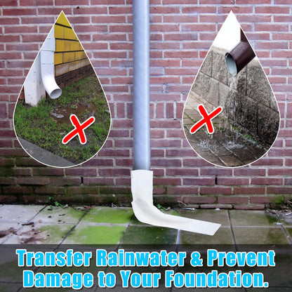 WUBOECE 1 Pack Gutter Downspout Extensions for Draining Away Downspout Extender Downspout Diverter, Fits All Standard Downspouts (White, 11"x48")