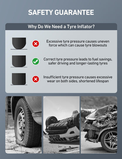 AstroAI Digital Tire Pressure Gauge with Inflator, 3-250 PSI Air Chuck & Compressor Accessories Heavy Duty with Quick Connect Coupler, 0.1 Display Resolution, 1pack