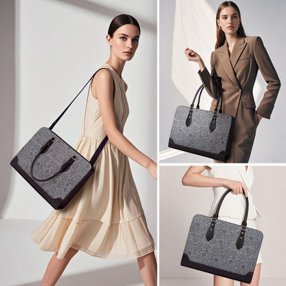 Laptop Bag for Women 15.6 Inch Work Tote Bag for Women,Leather Computer Bags Waterproof Tote Professional Briefcase,Large Capacity Business Office Bag for Work