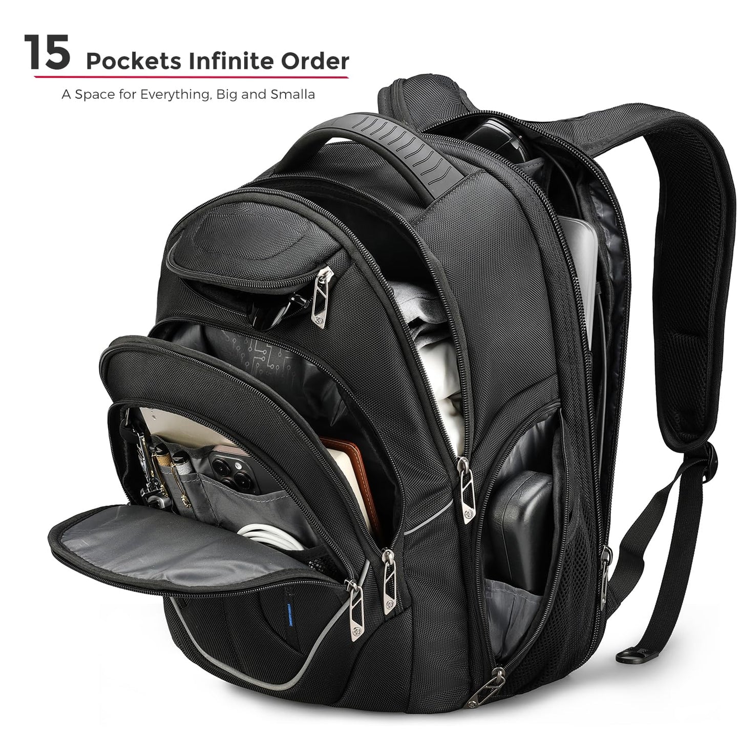 Swissdigital Design TSA Business Laptop Backpack For Men,Travel Backpack With USB Charging Port,College Tech Backpacks With RFID Pockets Presents For Men Fits 15.6 Inch Computer | TERABYTE