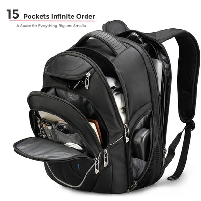 Swissdigital Design TSA Business Laptop Backpack For Men,Travel Backpack With USB Charging Port,College Tech Backpacks With RFID Pockets Presents For Men Fits 15.6 Inch Computer | TERABYTE