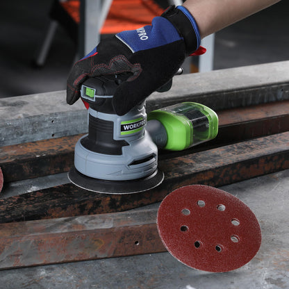 WORKPRO 150-piece Sanding Discs Set - 5-Inch 8-Hole Sandpaper 10 Grades Include 60, 80, 100, 120, 150,180, 240, 320, 400, 600 Grits for Random Orbital Sander(Not for Oscillating Tools or Mouse Sander)