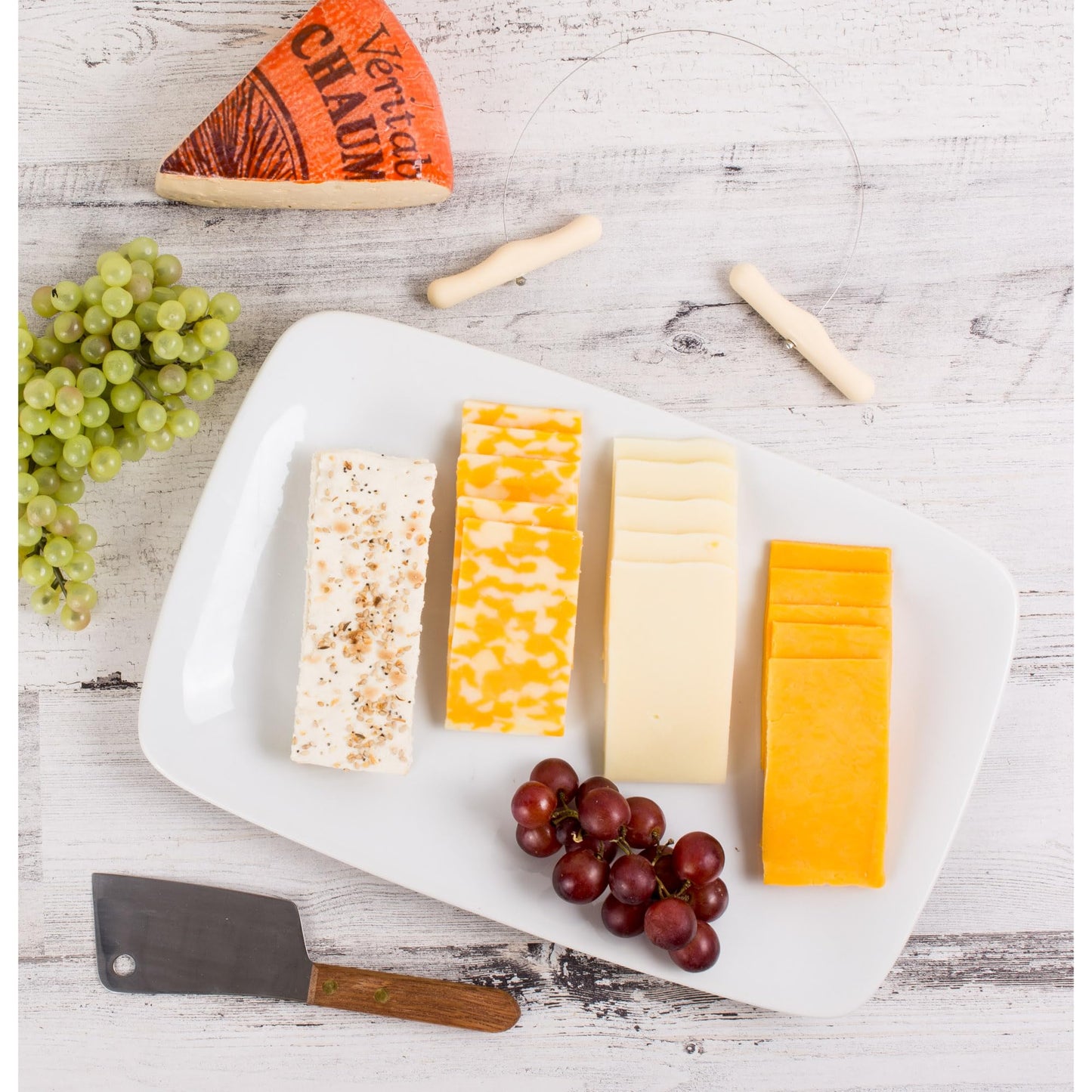 Fantes Cheese Wire Cheese Slicer, Stainless Steel, 12-Inches Long, The Italian Market Original since 1906