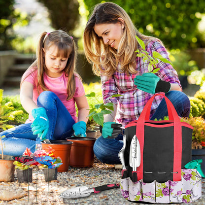 Tudoccy Garden Tools Set 83 Piece, Succulent Tools Set Included, Heavy Duty Aluminum Gardening Tools for Gardening, Non-Slip Ergonomic Handle, Durable Storage Tote Bag, Gifts for Men Women