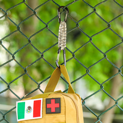 WEREWOLVES 3 Pack Paracord Keychain Carabiner, Carabiner Clip for Backpacks, Mottled