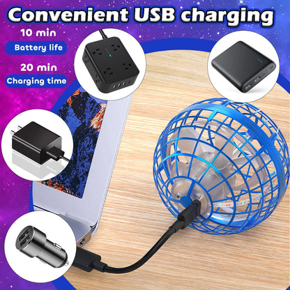 Tikduck Flying Orb Ball 2025 Toys Soaring Hover Boomerang Spinner Hand Controlled Mini Drone Cosmic Globe Spinning Kids Adults Outdoor Birthday Gift Cool Stuff for Boys Girls 6 7 8 9 10+ Year Old