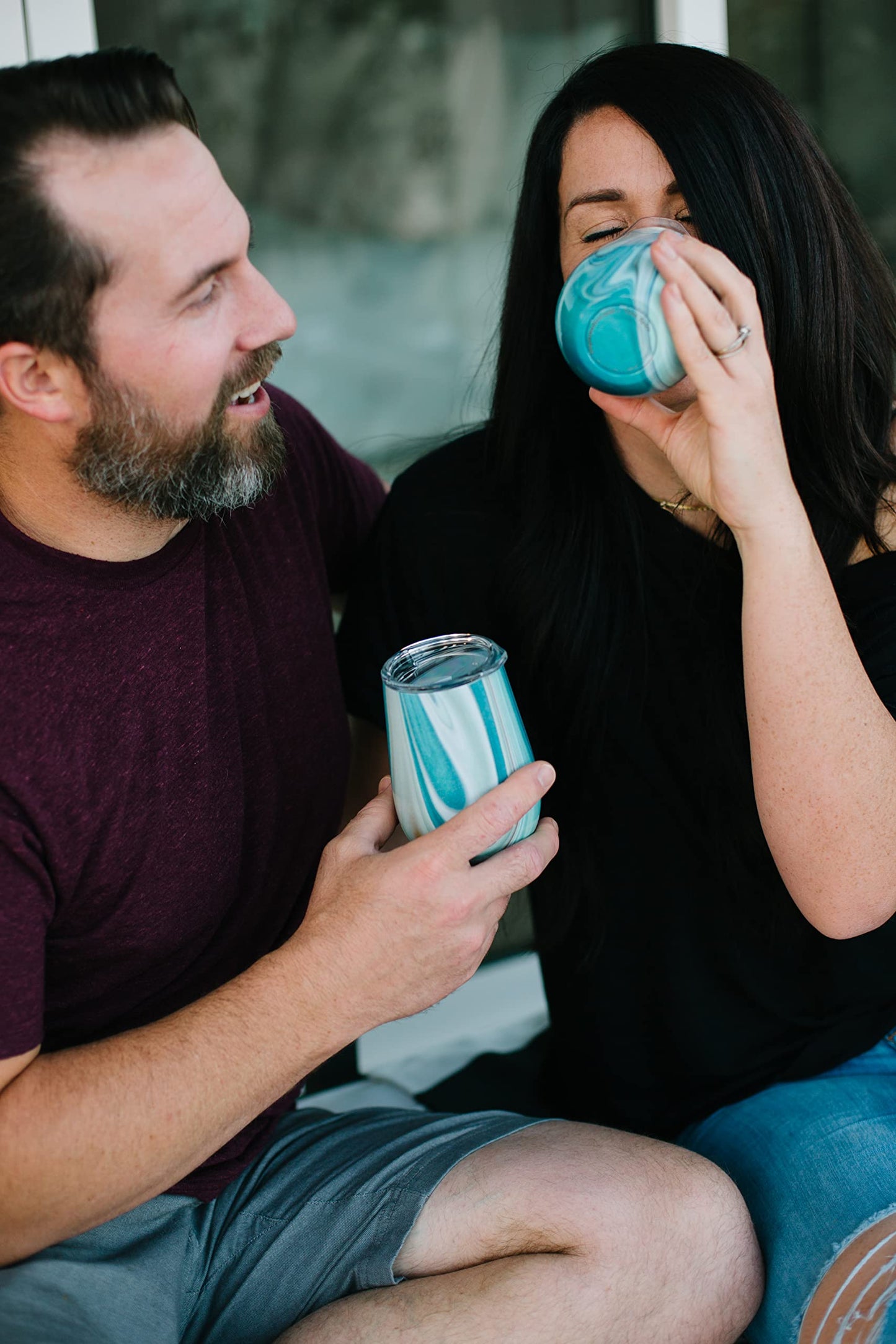 Simple Modern Wine Tumbler with Lid | Cute Stemless Glass Cup with Press-In Lid | Insulated Stainless Steel Coffee Mug | Gifts for Women Men Him Her | Spirit Collection | 12oz | Raspberry Vibes