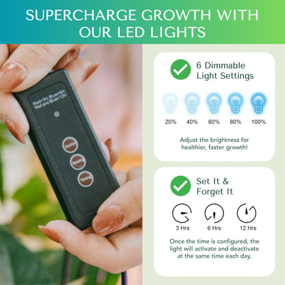 GROWFRIEND Upgraded Seed Starter Tray with Grow Lights and Heat Mat, 3-in-1 Soil Meter, & Sticky Gnat Traps, 40-Cell Seed Growing Tray, Germination & Plant Propagation Station for Indoor Plants