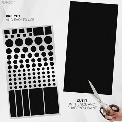 FLANCCI LED Light Blocking Stickers - Blackout LED Covers, Dim 50%80% of Lights, 2 Sheets (1 Cut Out + 1 Uncut)