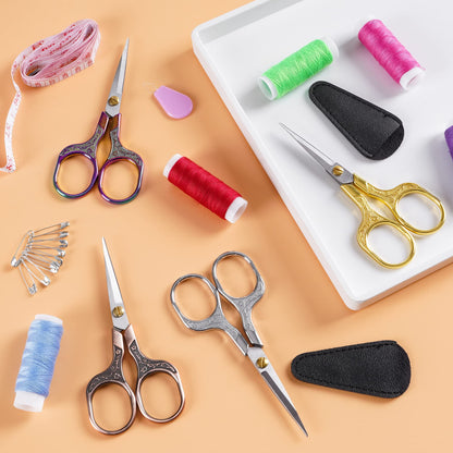 Small sharp scissors-Glexal 5 Inch Precision Scissors-2 pack,razor Sharp Blade Shears for craft embroidery sewing school office cutting…