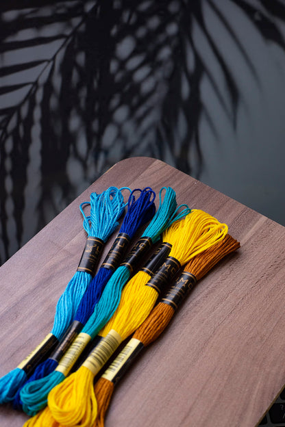 UMC STAG Pack of 12 Premium Embroidery Thread | 100% Egyptian Cotton Premium Skeins | Cross Stitch Embroidery Floss | Oeko TEX Certified Stranded Cotton | Ideal for Arts & Crafts (White-12)