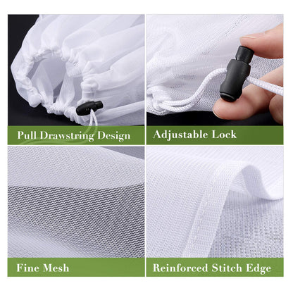 Brew Bags Reusable 3 Pack, Extra Large 26"x22" Fine Mesh Strainer Bag for Home Brewing Hops Grains Wine Beer Making Drawstring Straining Brew in a Bag