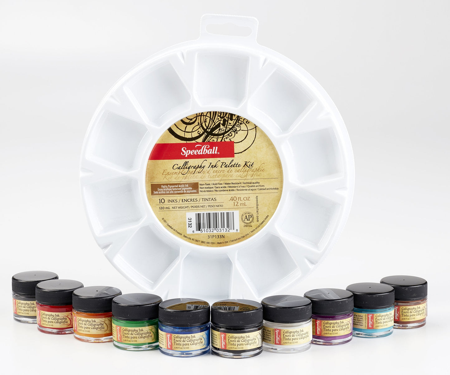 Speedball Art Products SB3132 Calligraphy Ink Palette Kit