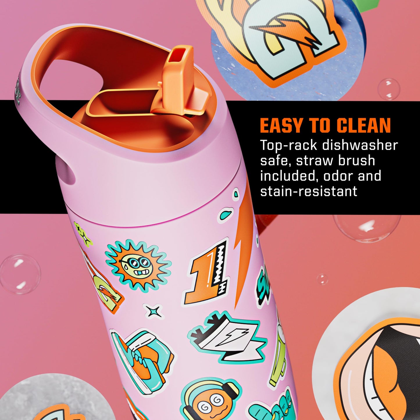 Gatorade Kids' Rookie Metal Water Bottle, 12oz, Stainless Steel Bottle, Double-Wall Insulation, Vacuum Insulated, Thermo Mug