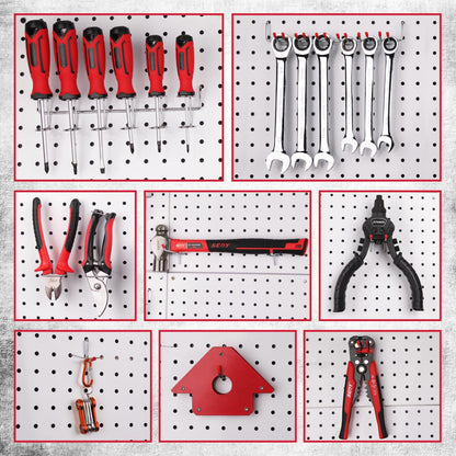 Ultimate 121-Piece Pegboard Hooks Set, Pegboard Accessories with Metal Hooks, Durable Peg Board Organizer Accessories, Pegboard Bins, Peg Board Tool Utility Hooks