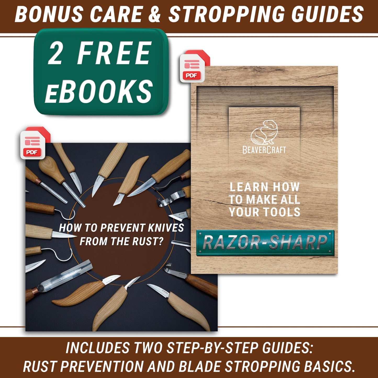 BeaverCraft Whittling Knife C2 6.5" - Wood Chip Carving Knife for General Purpose - Detail Whittling Knives Carbon Steel - Wood Carving Tools for Beginners