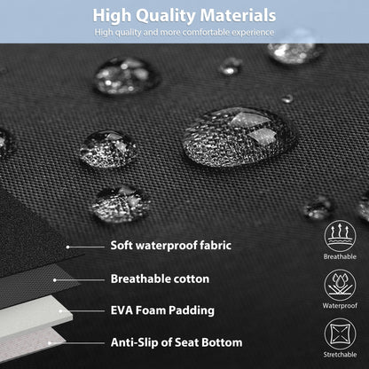 CAR PASS Waterproof Car Seat Covers Front Seats Only with 5mm Composite EVA, Neoprene Car Seat Cover with Separate Headrest Cover, Quick Setup Universal Fit for Car SUV Trucks,Airbag Compatible（Gray