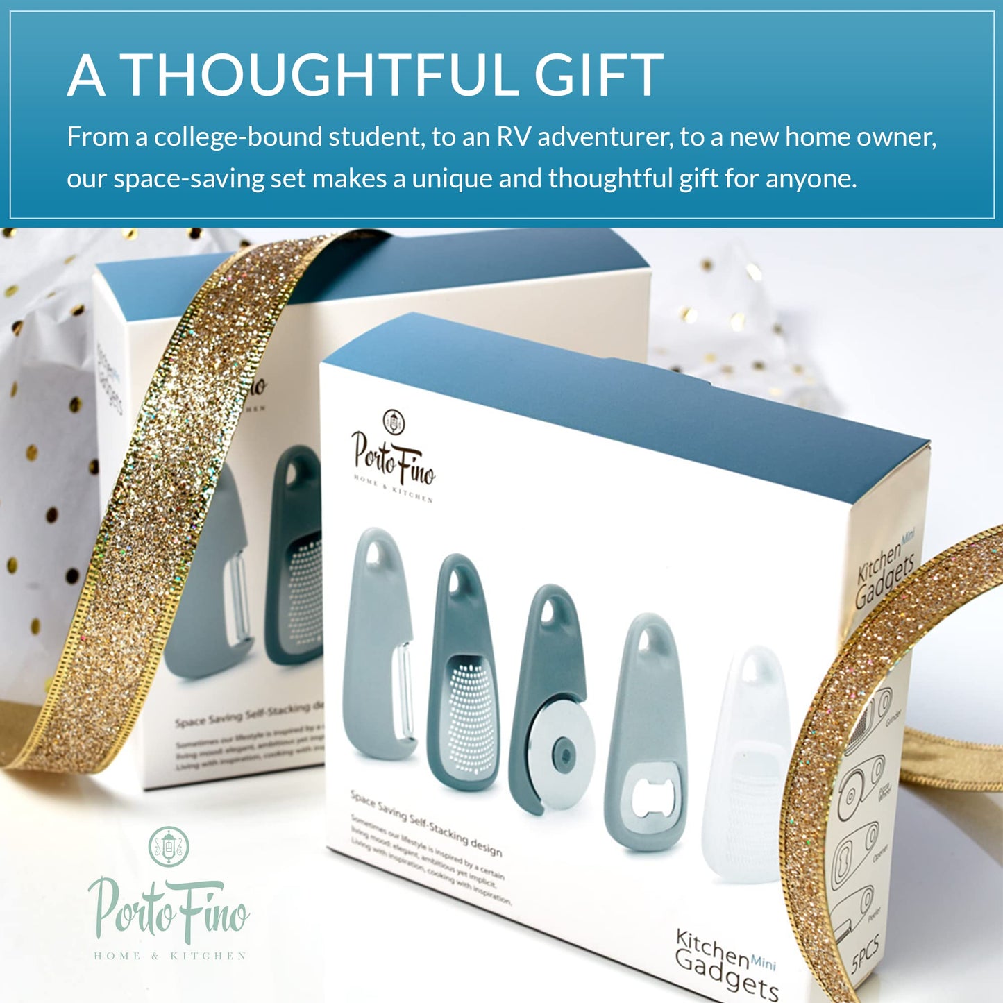 Space Saving Kitchen Gadgets - Kitchen Gadgets Set 5 Pieces - Camper Gifts - RV Gifts - RV Kitchen Accessories - Gifts for RV Owners - RV Gadgets - Dishwasher Safe