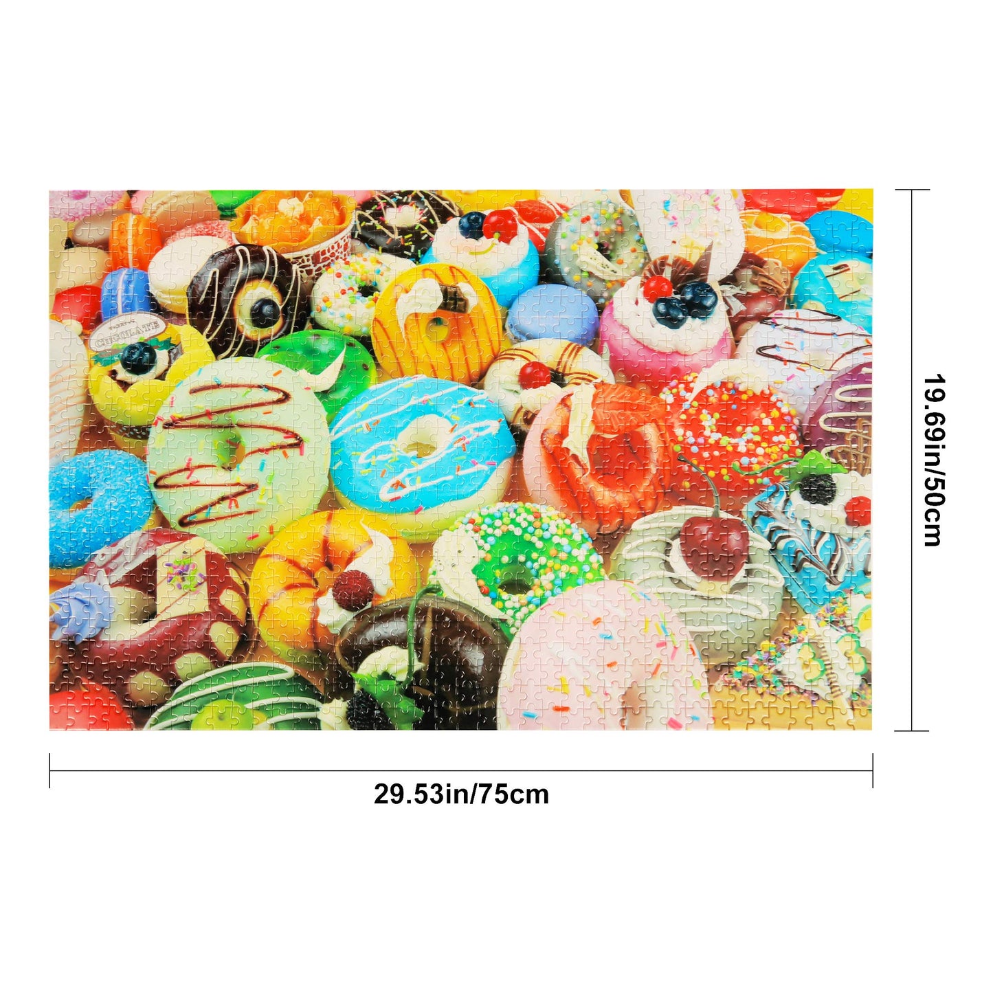 Tektalk 1000 Pieces Jigsaw Puzzles for Teens & Adults (Donut Feast)