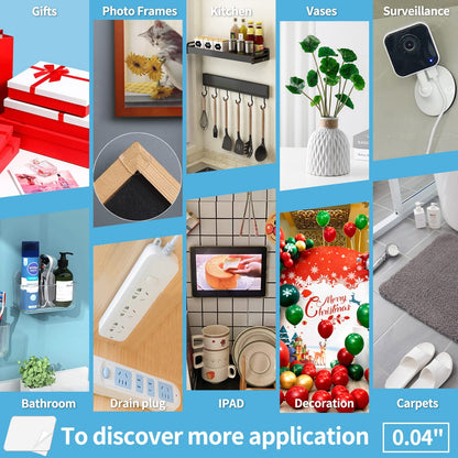 Art3d Double-Sided Mounting Tape (10FT), Multipurpose Removable Adhesive Foam Tape, Transparent, Household