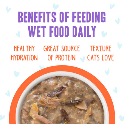 Weruva B.F.F. OMG - Best Feline Friend Oh My Gravy! Grain-Free Wet Cat Food Cans, Crazy 4 U! Chicken & Salmon, 5.5-Ounce Can (Pack of 8)
