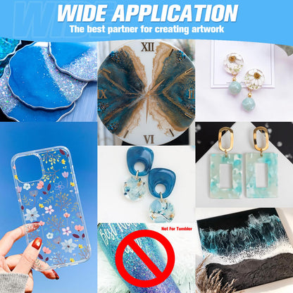 Teexpert Crystal Clear Epoxy Resin: 34oz Kit, Yellowing Resistant, Fast Curing for Casting, Coating, Art, DIY, Craft, Jewelry, Wood, Table - 2 Part(17oz Resin and 17oz Hardener)