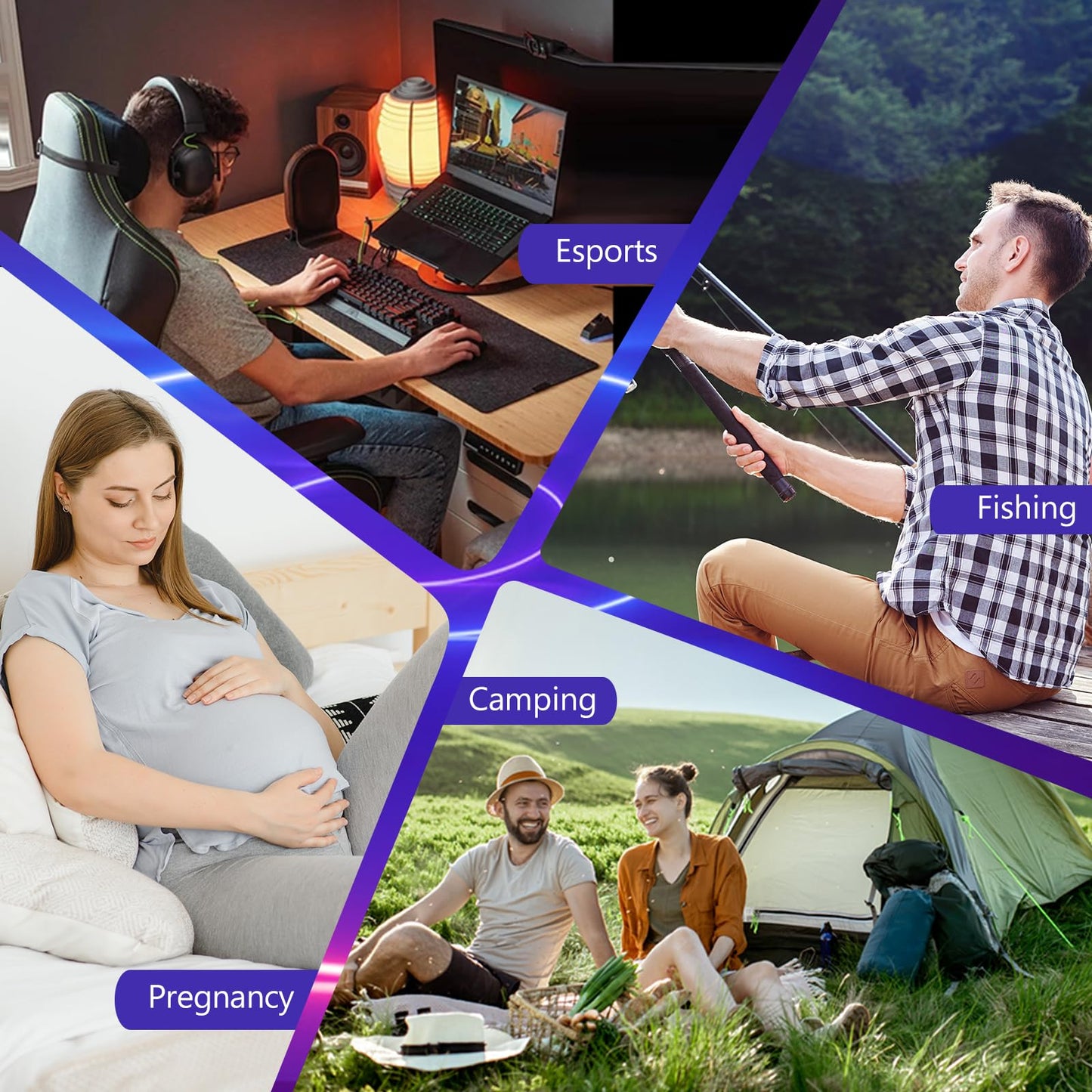 SUNFICON Air Cushion Inflatable Chair Air Seat Cushion Car Portable Breathable Comfort Cushion Office Wheelchair Pad Orthopedics Pain Pressure Relief Cushion Camping Seat Mat 18 x 16 x1 in Black