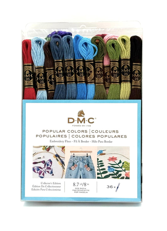 DMC 117F25-PC36 Embroidery Popular Colors Floss Pack, Colors may vary, 8.7-Yard, 36/Pack