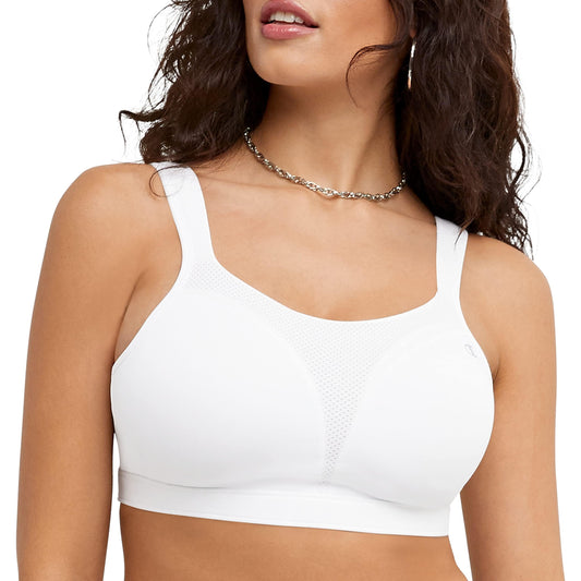 Champion Women's Sports Bra, High-Impact, Maximum Support, Breathable, Moisture Wicking, White, 36C