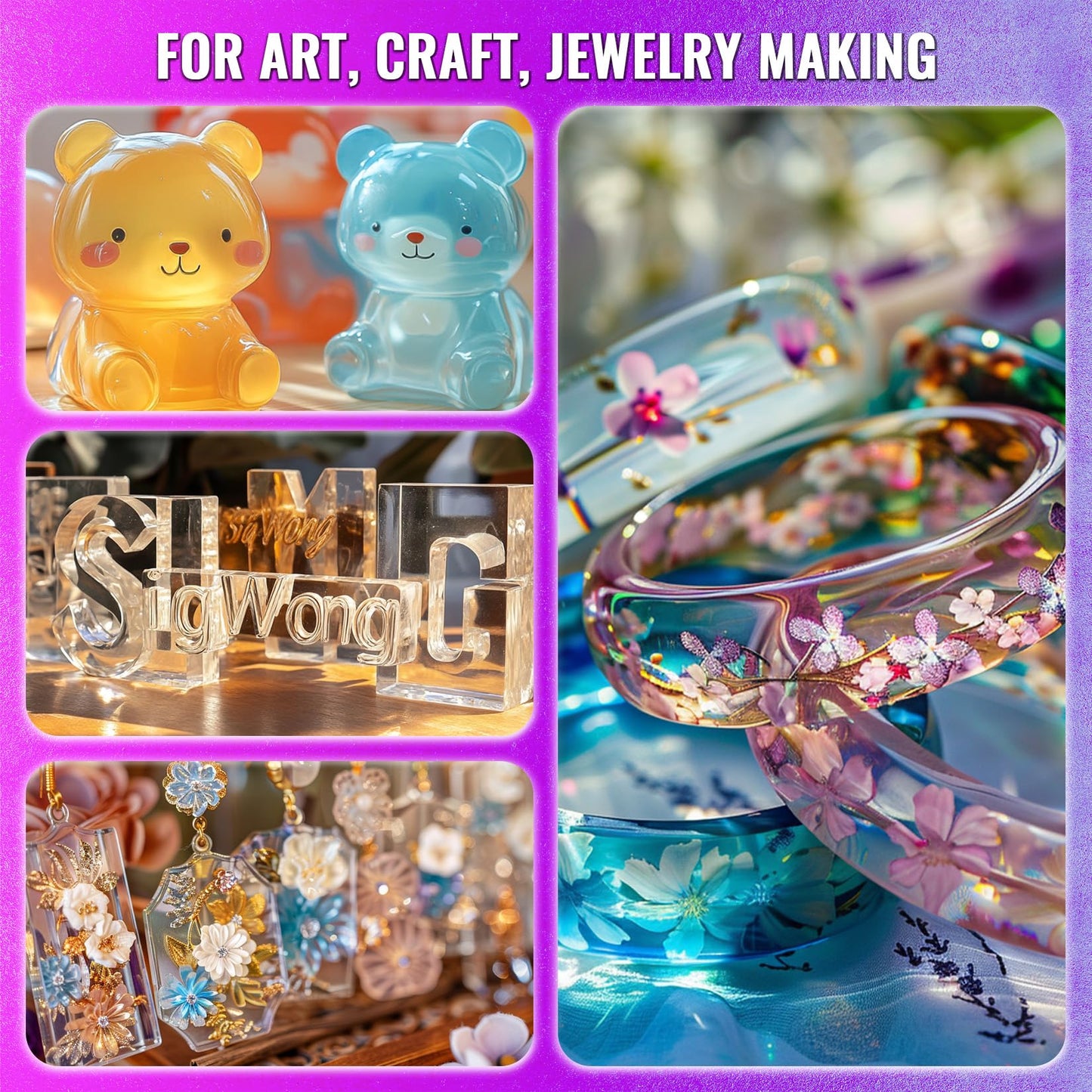 Epoxy Resin - 64OZ Newly Formulated Crystal Clear Coating Kit, No Yellowing No Bubble Easy Mix 1:1 Ratio, 2 Part Casting Resin for Art, Craft, Jewelry Making, River Tables