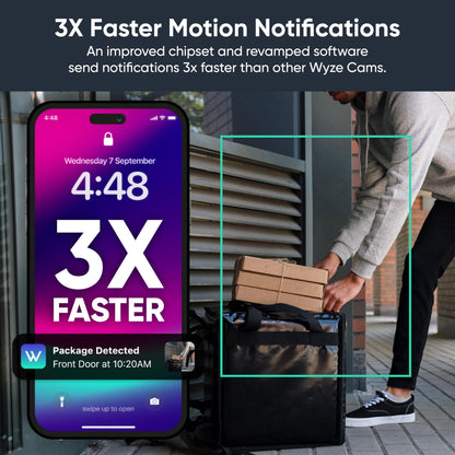 Wyze Cam OG Indoor/Outdoor 1080p Wi-Fi Smart Home Security Camera with Color Night Vision, Built-in Spotlight, Motion Detection, 2-Way Audio, Compatible with Alexa & Google, White, Free Expert Setup